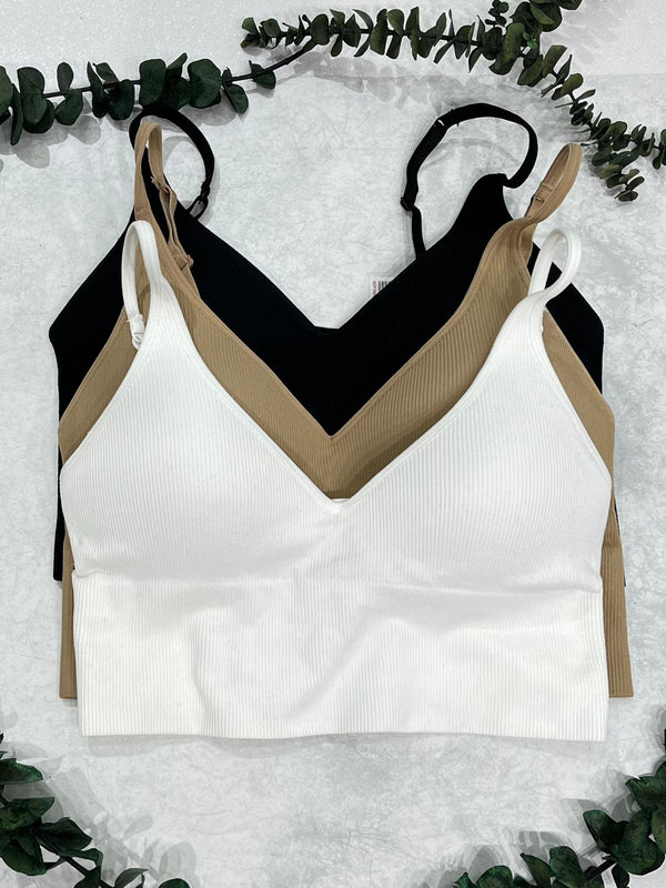 Crop top acanalado