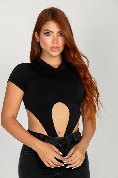 DEEP NECKLINE BODYSUIT